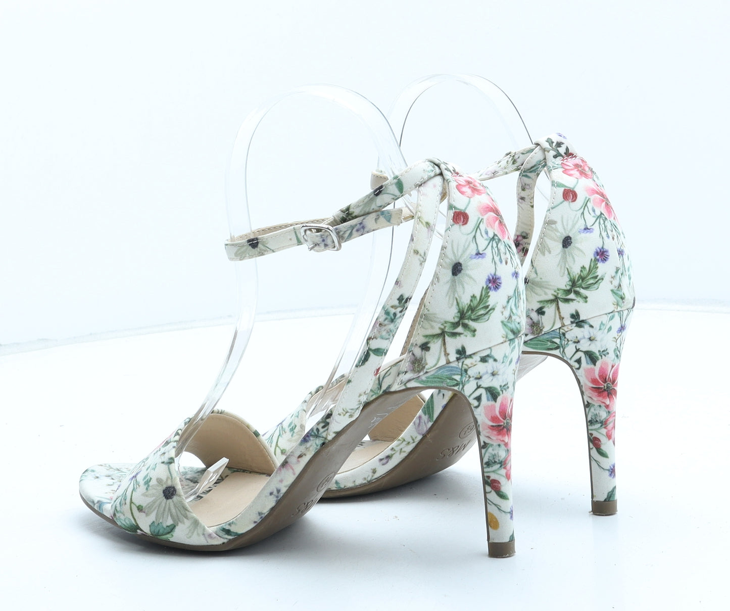 Marks and Spencer Womens Multicoloured Floral Synthetic Strappy Heel UK