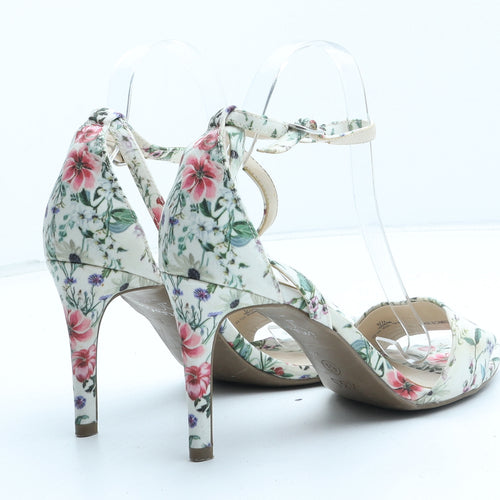 Marks and Spencer Womens Multicoloured Floral Synthetic Strappy Heel UK