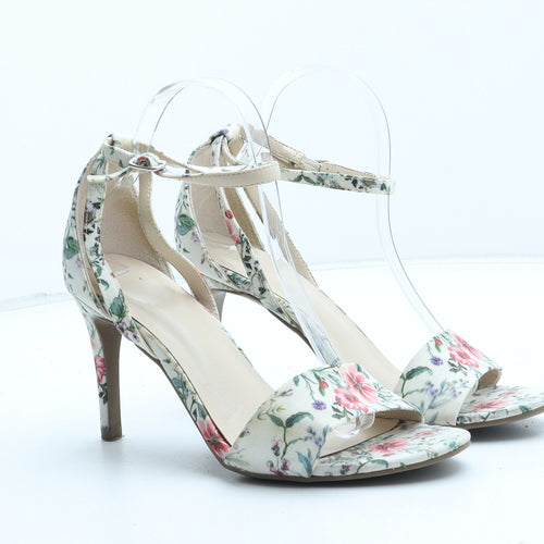 Marks and Spencer Womens Multicoloured Floral Synthetic Strappy Heel UK
