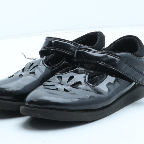 F&F Girls Black Synthetic Mary Jane Flat UK 11