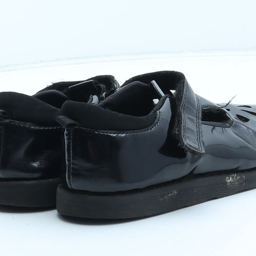 F&F Girls Black Synthetic Mary Jane Flat UK 11