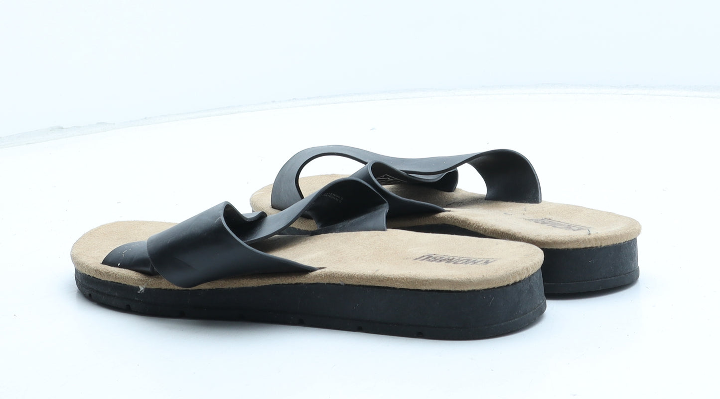 Khombu Womens Black Synthetic Slip On Sandal UK