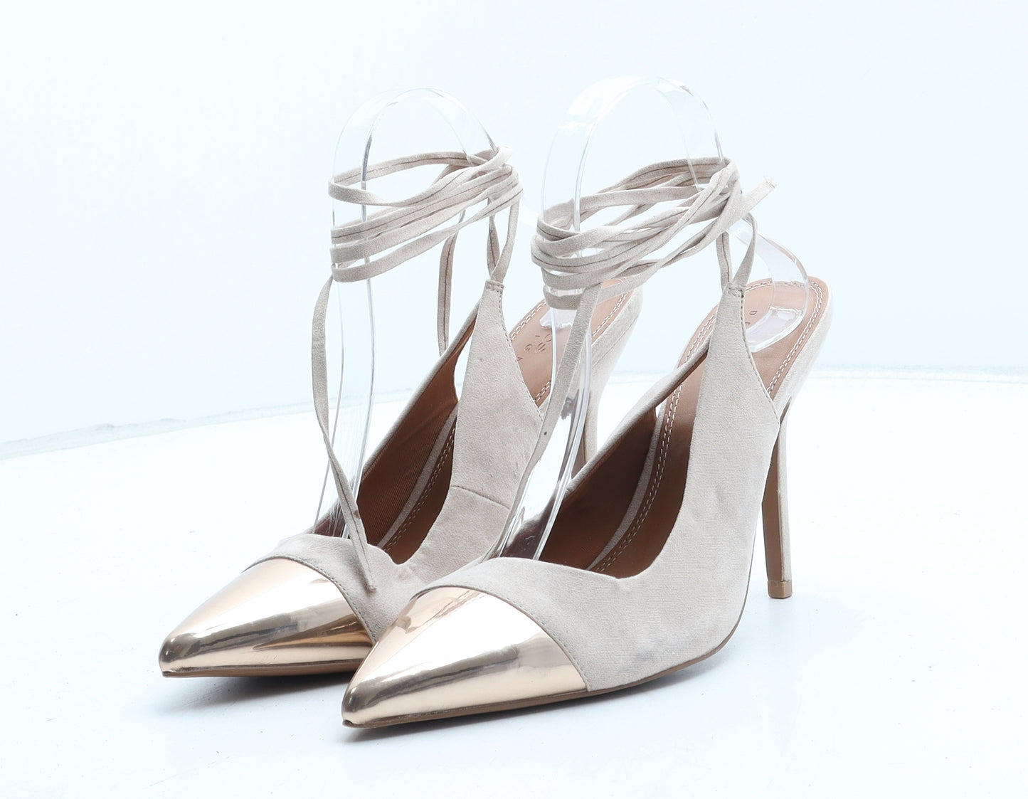 ASOS Womens Pink Synthetic Strappy Heel UK
