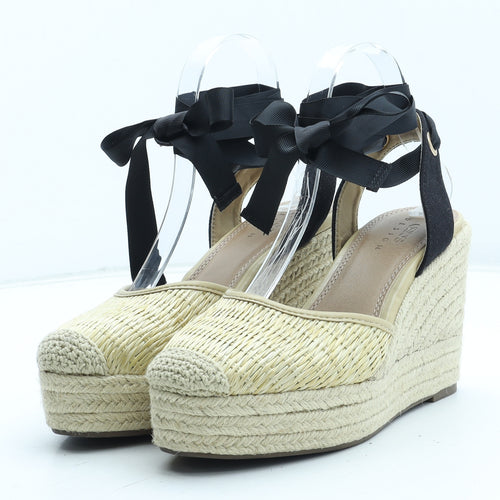 ASOS Womens Beige Polyester Espadrille Heel UK