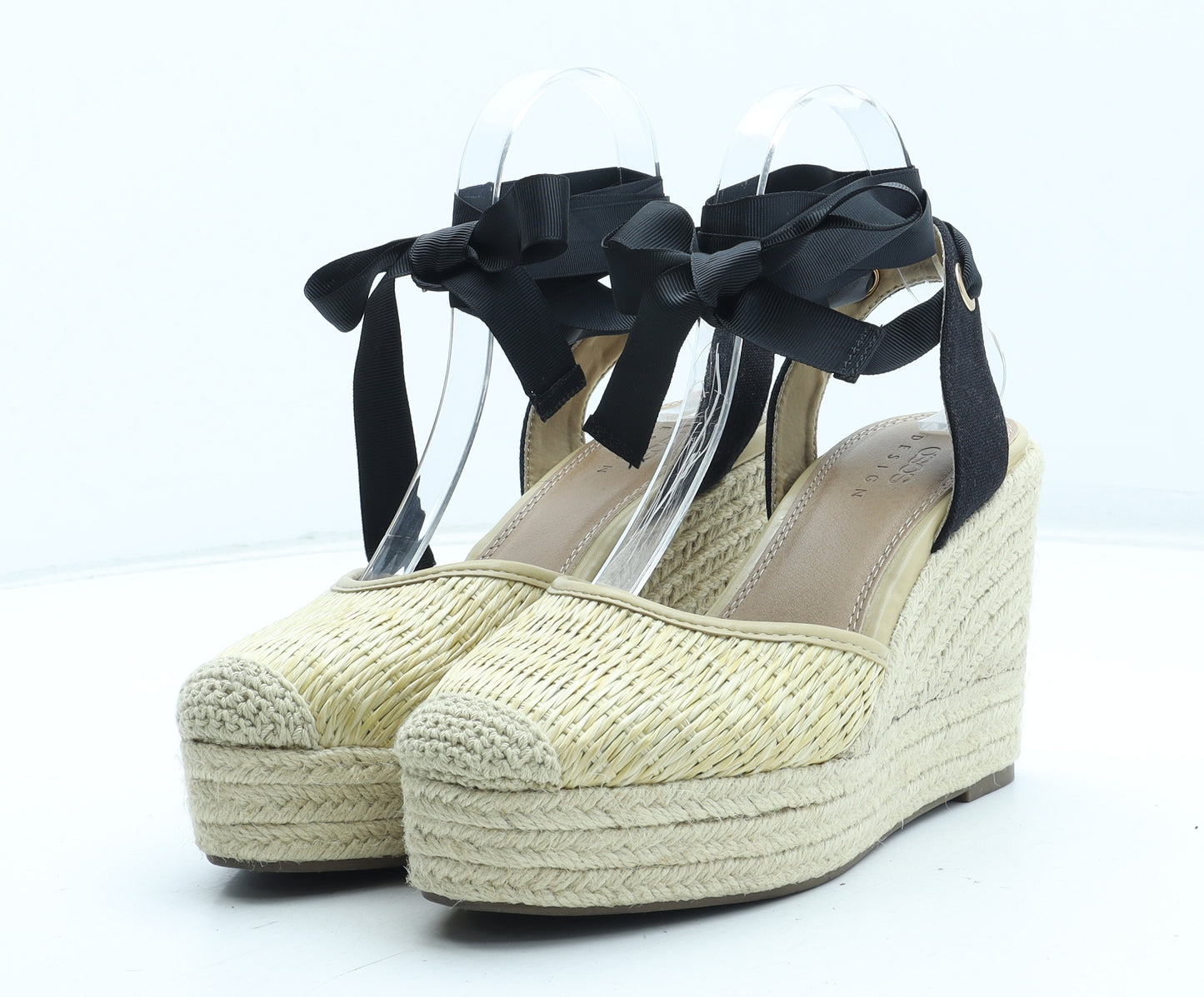 ASOS Womens Beige Polyester Espadrille Heel UK