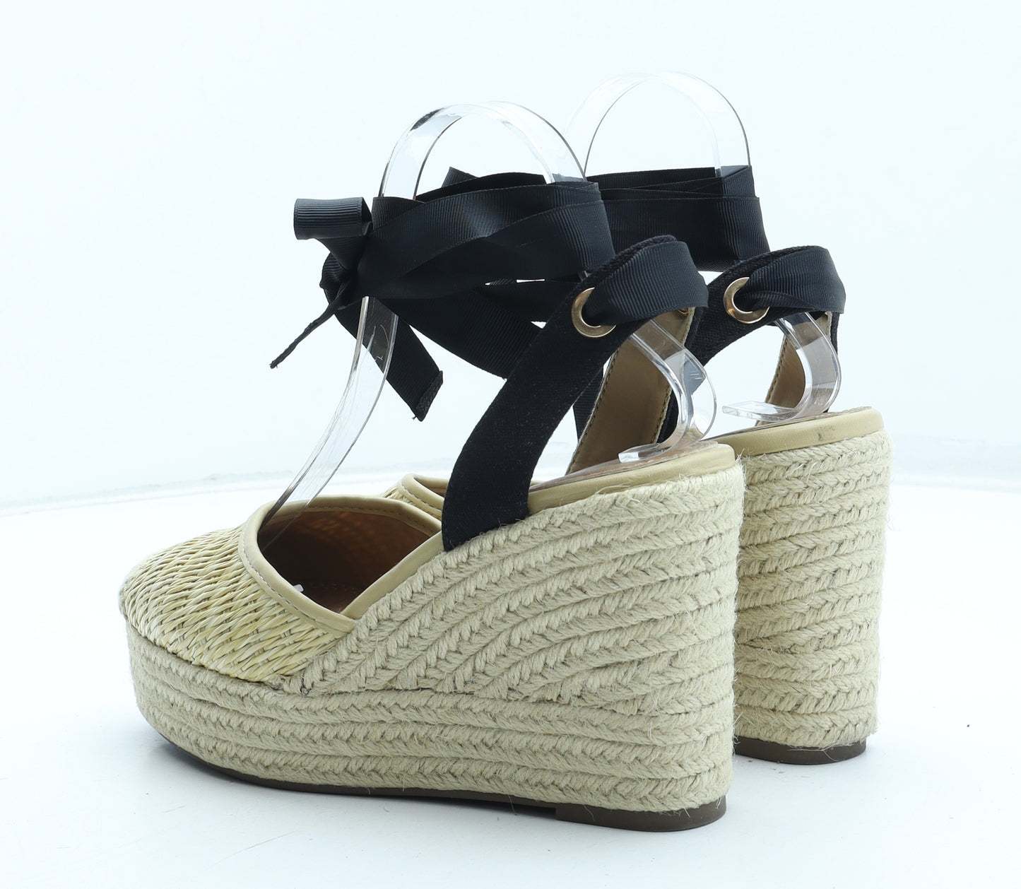 ASOS Womens Beige Polyester Espadrille Heel UK
