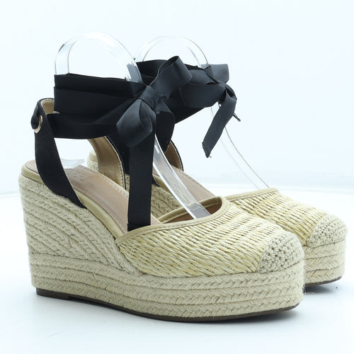ASOS Womens Beige Polyester Espadrille Heel UK