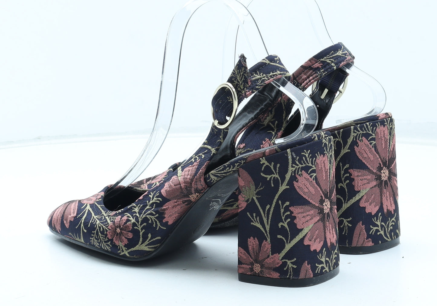 Marks and Spencer Womens Multicoloured Floral Polyester Slingback Heel UK