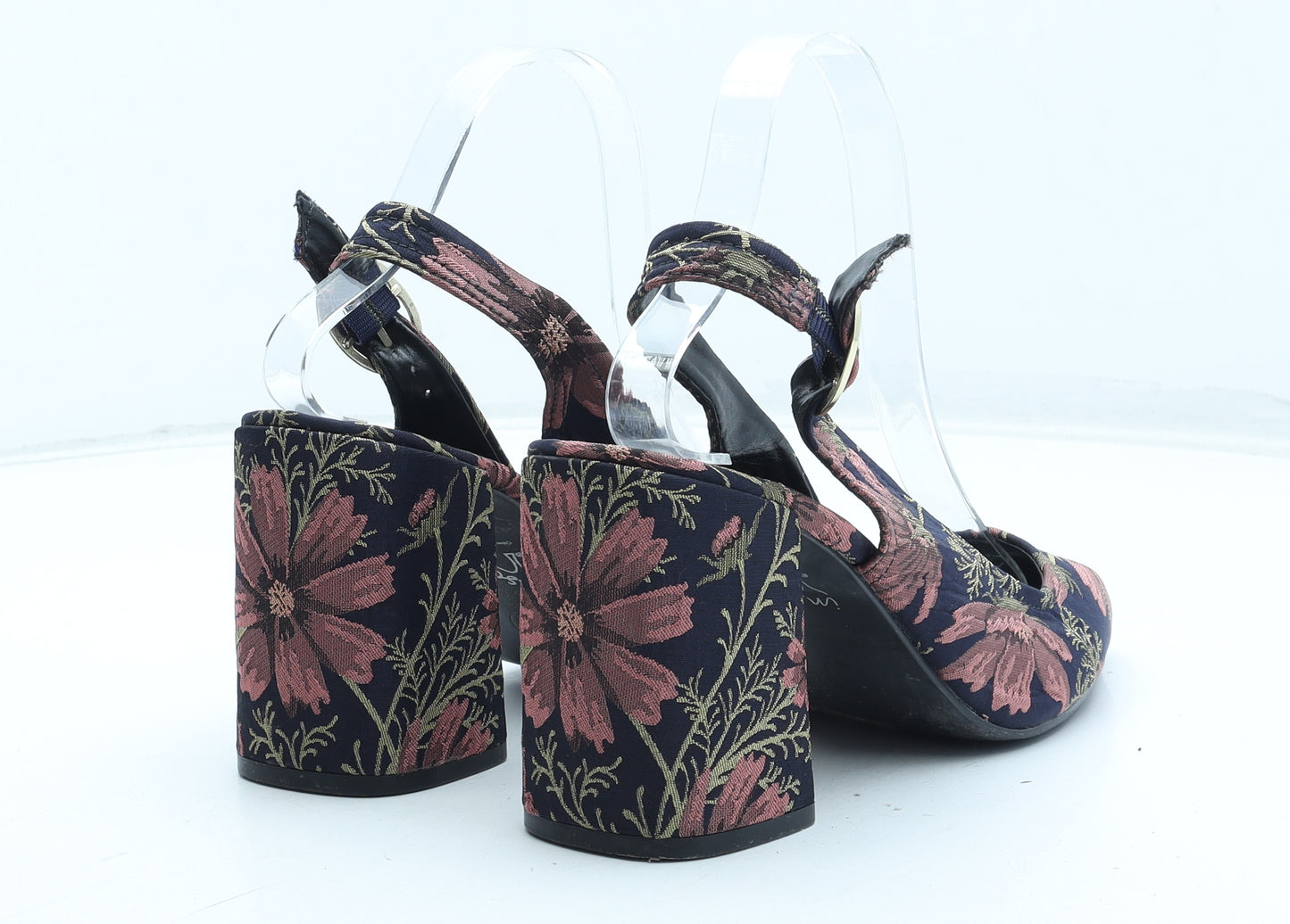 Marks and Spencer Womens Multicoloured Floral Polyester Slingback Heel UK