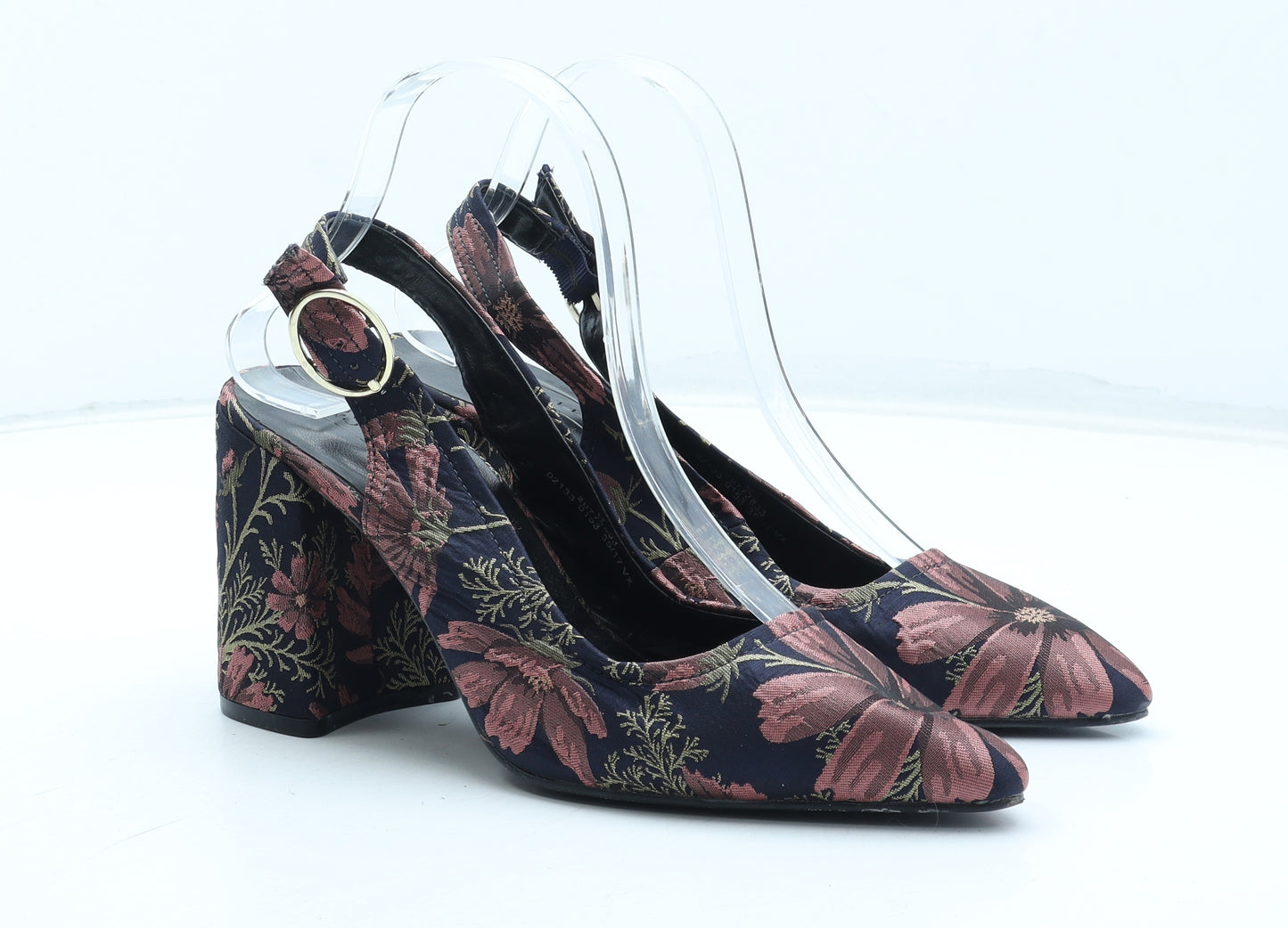 Marks and Spencer Womens Multicoloured Floral Polyester Slingback Heel UK