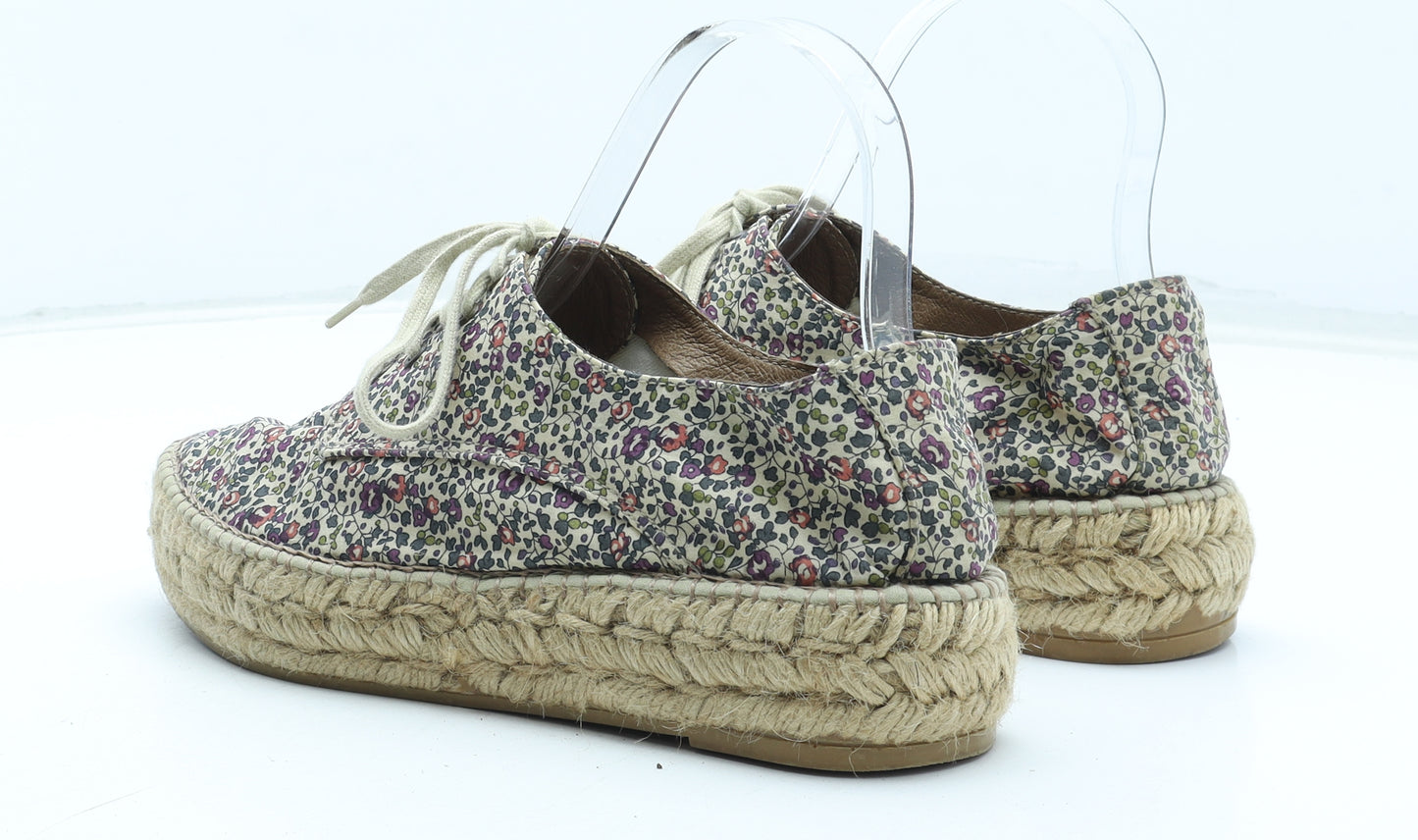 SOLE Womens Multicoloured Floral Polyester Boat Shoe Flat UK