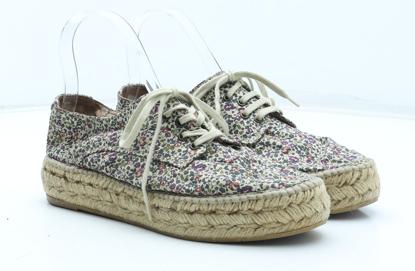 SOLE Womens Multicoloured Floral Polyester Boat Shoe Flat UK