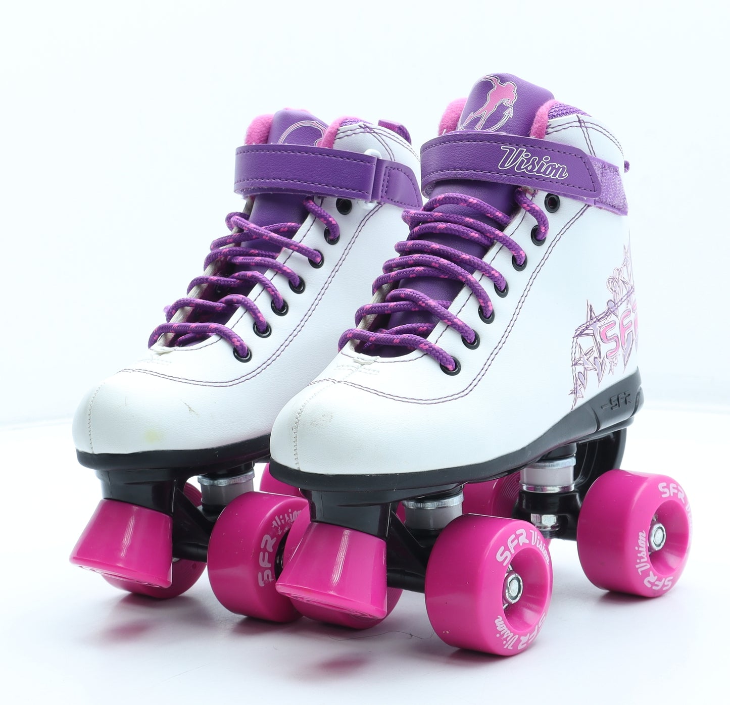 SFR Girls Pink Geometric Polyurethane Bootie Boot UK 1 33 - Roller Skates