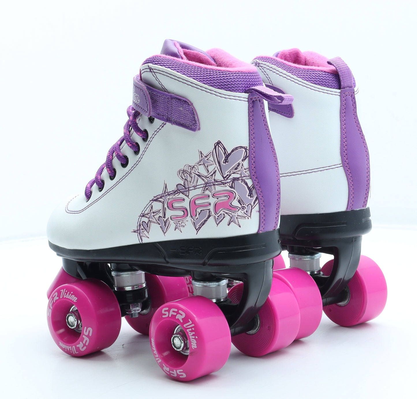 SFR Girls Pink Geometric Polyurethane Bootie Boot UK 1 33 - Roller Skates