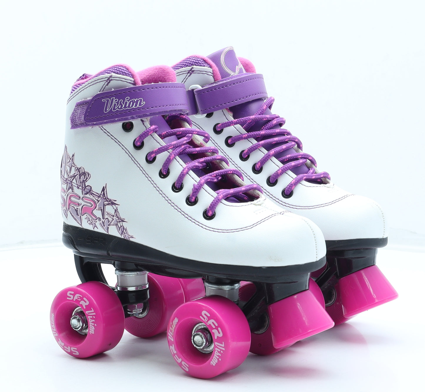 SFR Girls Pink Geometric Polyurethane Bootie Boot UK 1 33 - Roller Skates