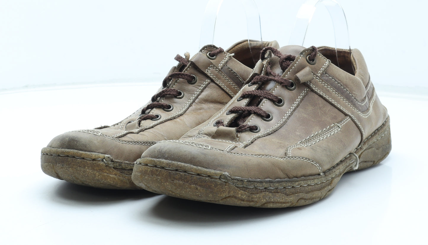 Josef Seibel Mens Brown Leather Trainer UK 12 46