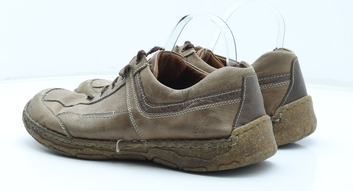 Josef Seibel Mens Brown Leather Trainer UK 12 46