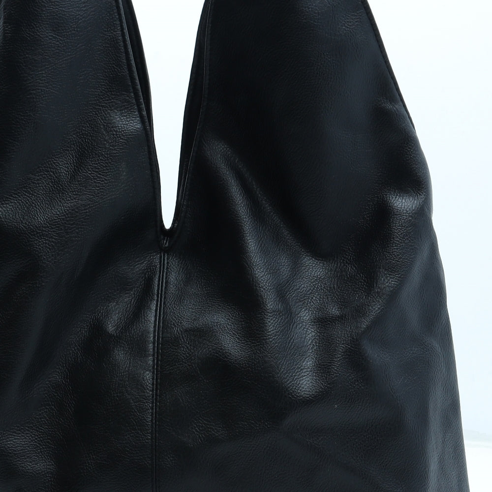 Dorothy Perkins Womens Black Polyurethane Shoulder Bag Size Large