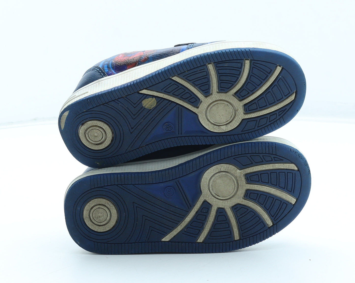 Marvel Boys Blue Geometric Polyurethane Trainer UK 8 - Spiderman