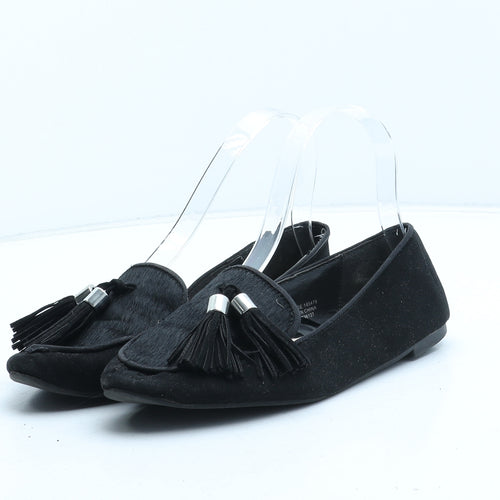 Atmosphere Womens Black Synthetic Flat UK