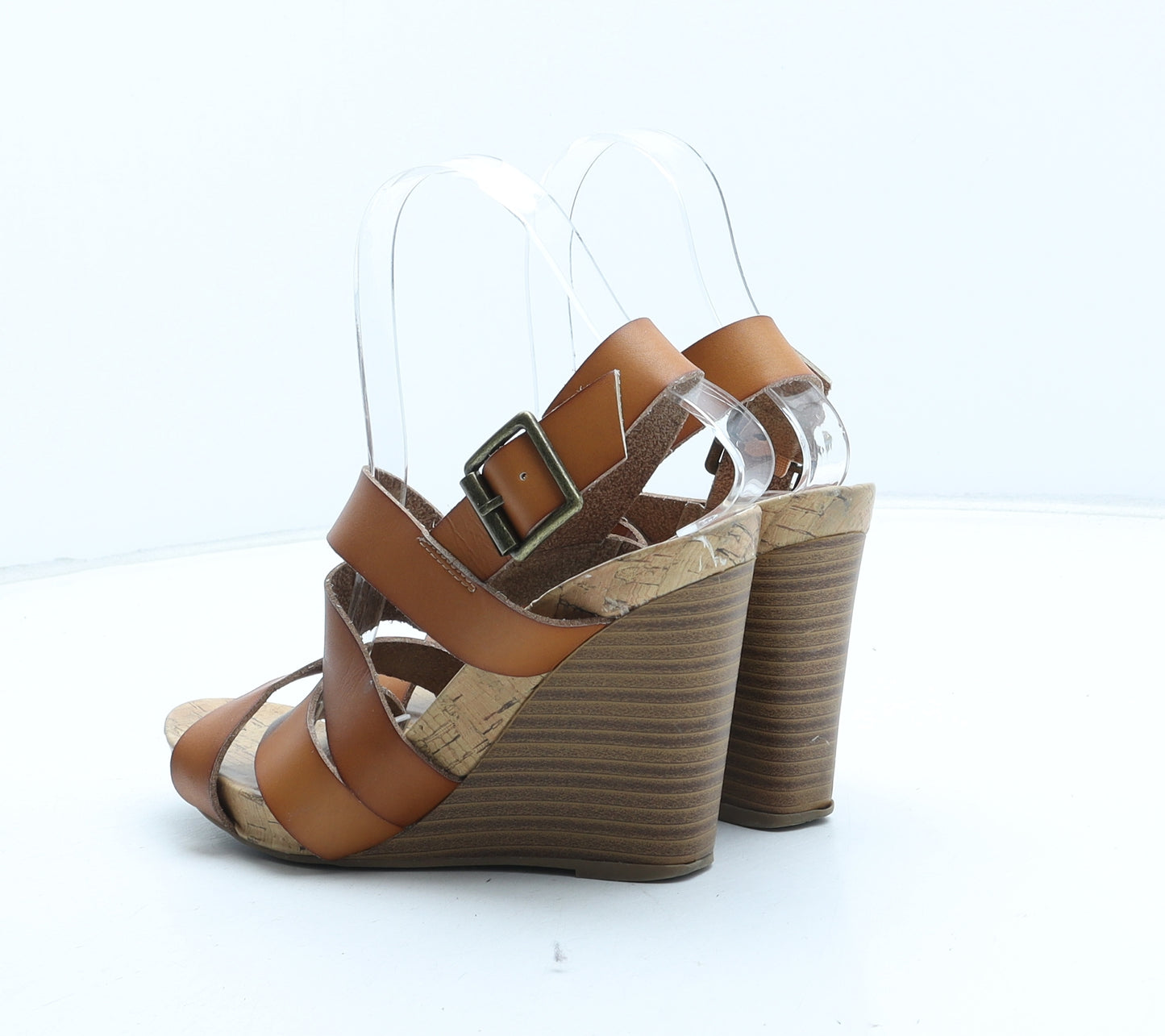 Roberto Vianni Womens Brown Synthetic Strappy Heel UK - UK Size Estimated 4