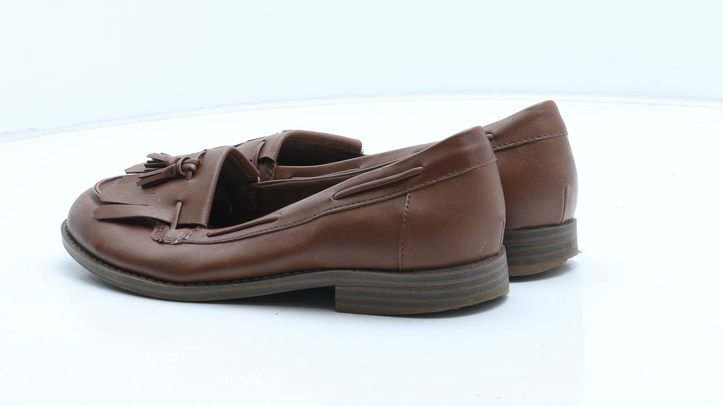 Marks and Spencer Womens Brown Synthetic Loafer Casual UK