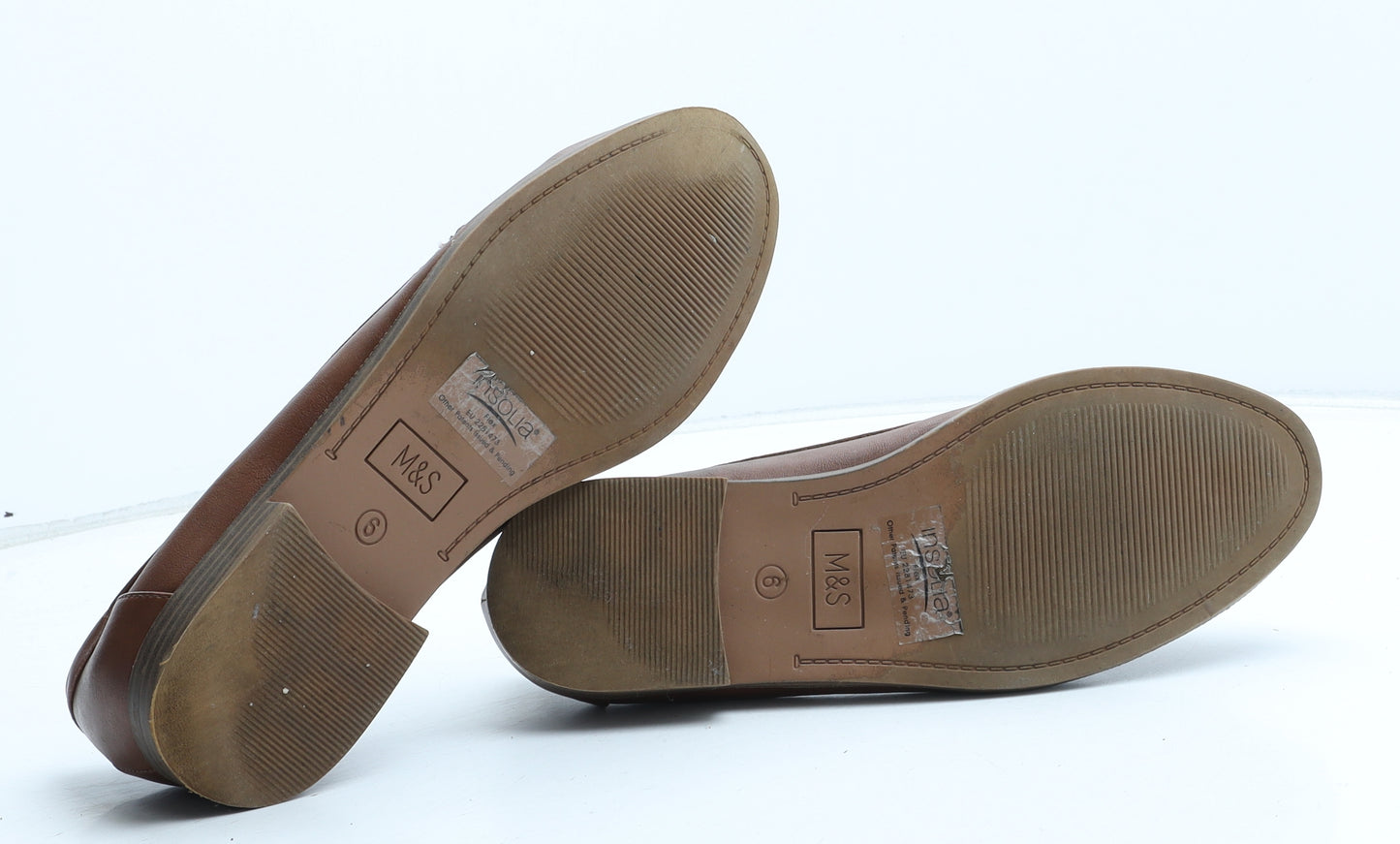 Marks and Spencer Womens Brown Synthetic Loafer Casual UK
