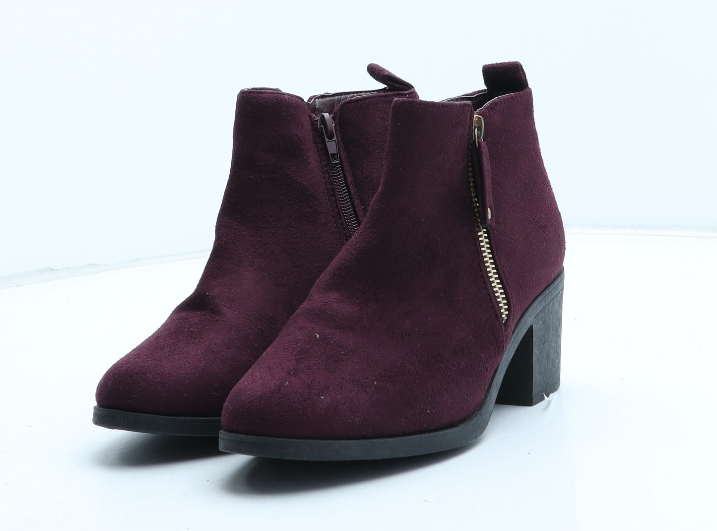 Be You Womens Purple Synthetic Bootie Boot UK