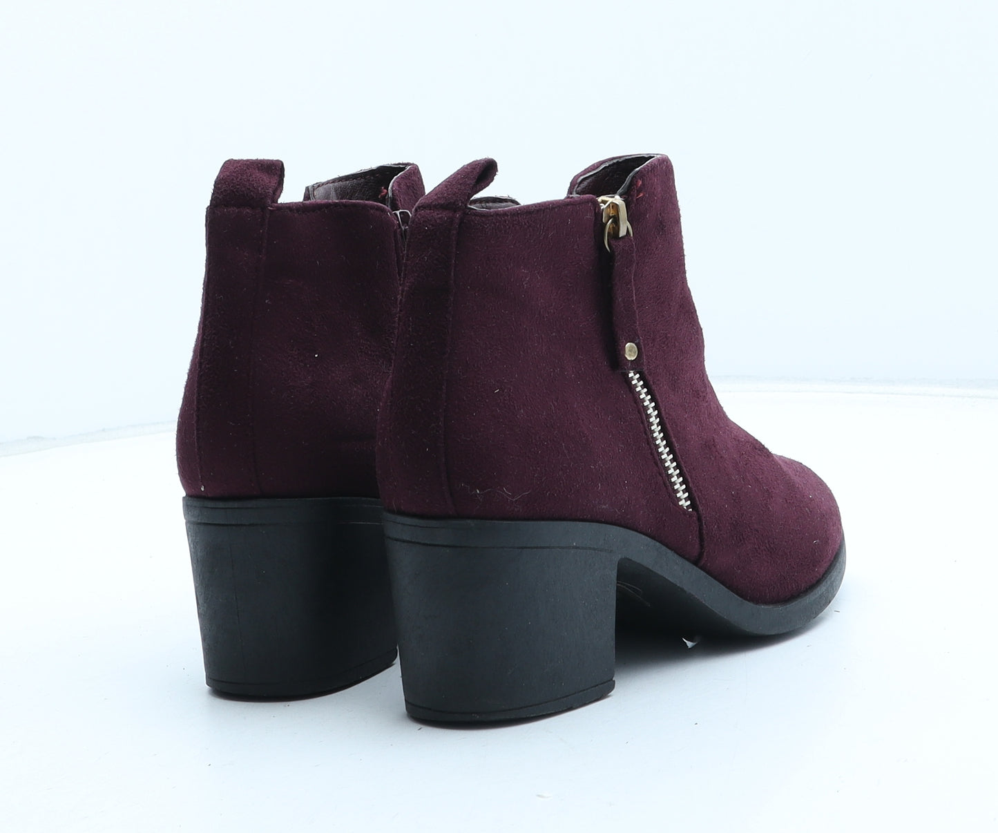 Be You Womens Purple Synthetic Bootie Boot UK