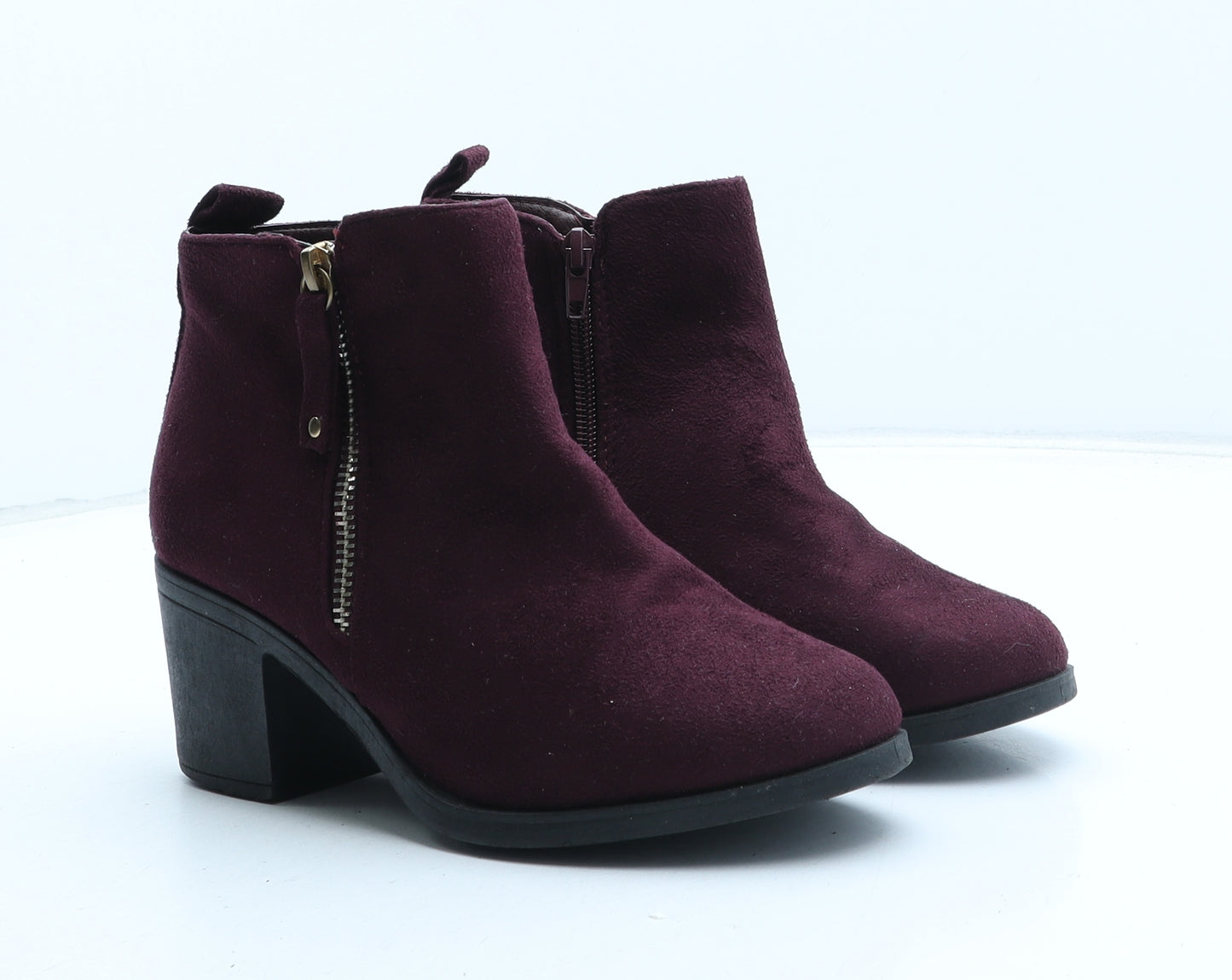 Be You Womens Purple Synthetic Bootie Boot UK
