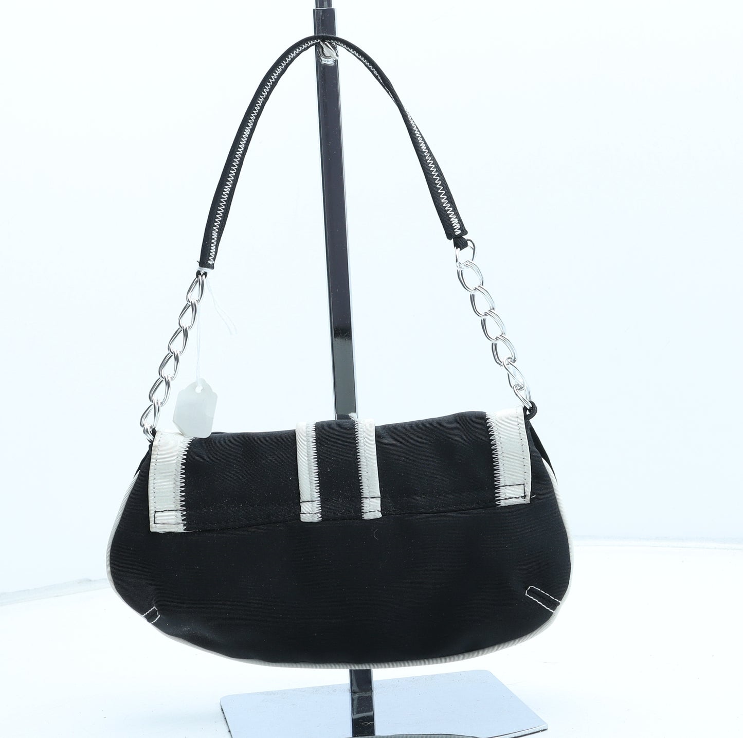 Wallis Womens Black Colorblock Polyester Shoulder Bag Size Small