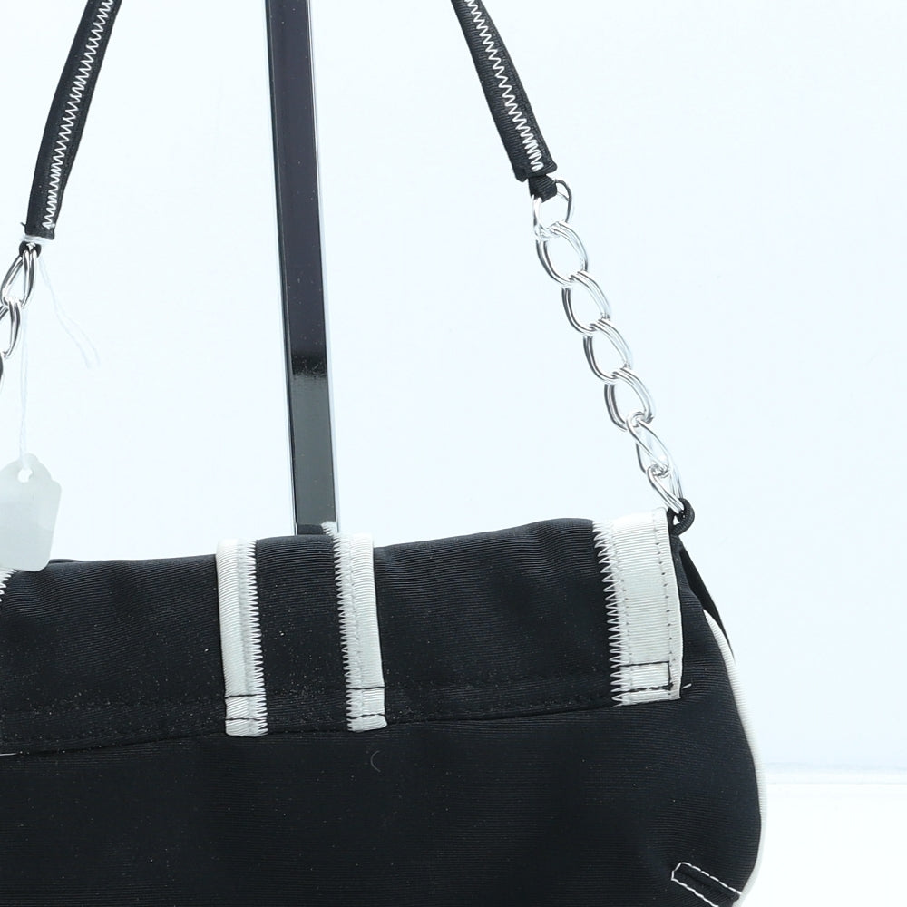 Wallis Womens Black Colorblock Polyester Shoulder Bag Size Small