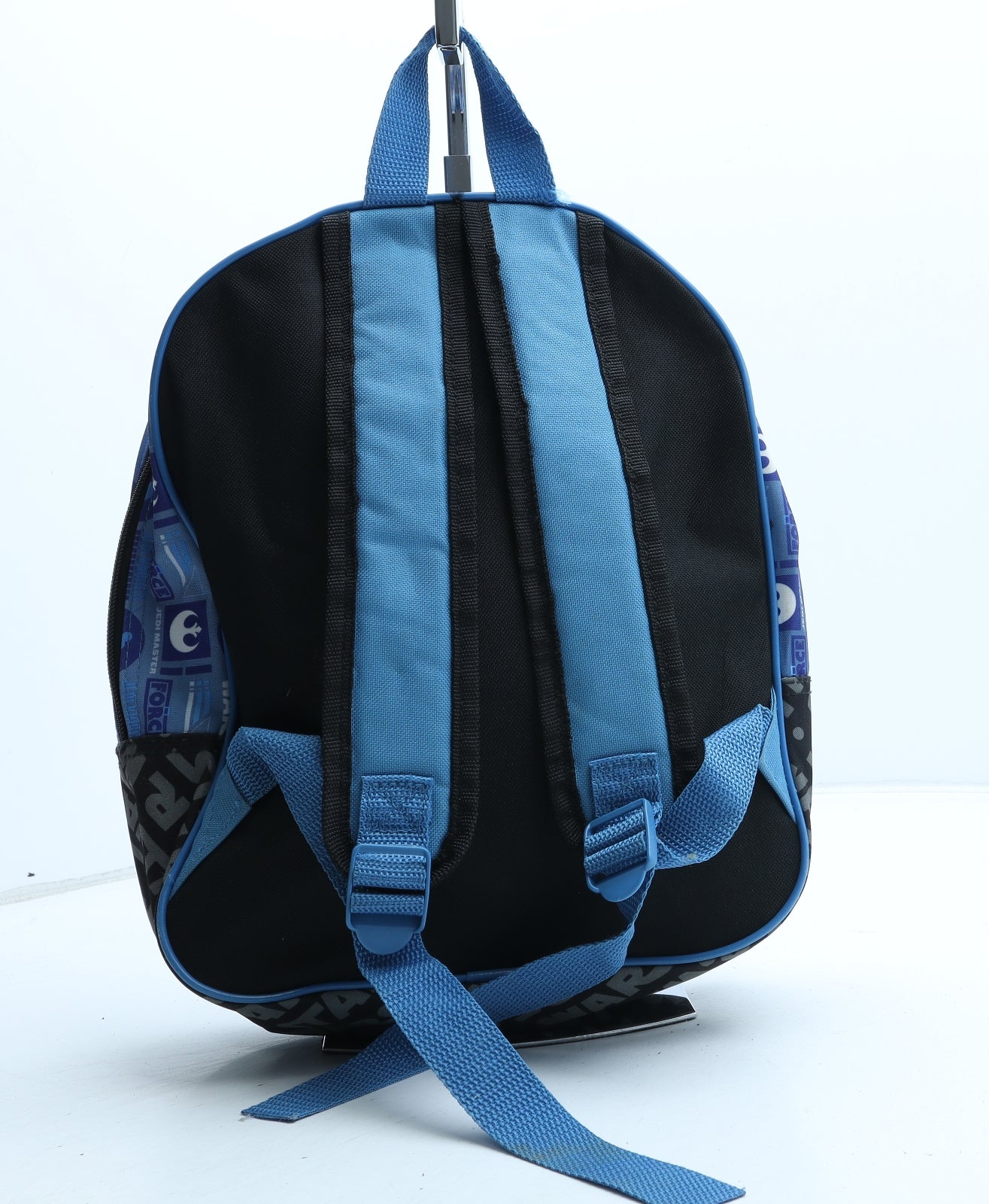 Star Wars Boys Blue Geometric Polyester Backpack Size Micro Zip