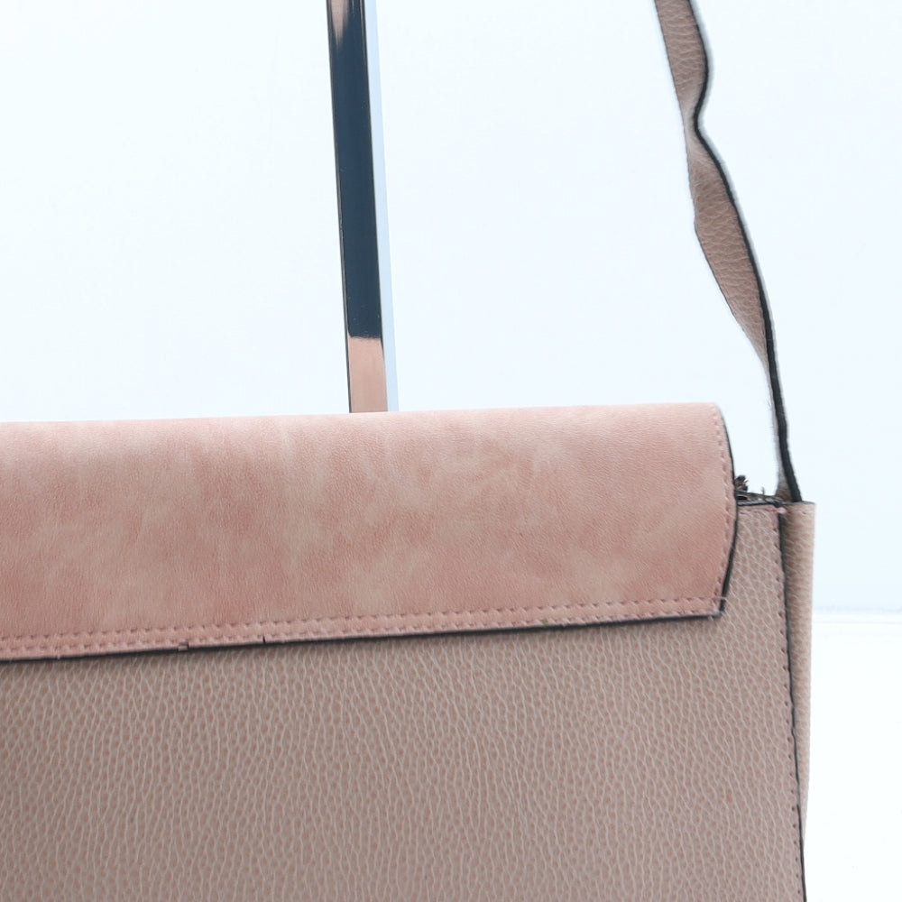 Chloe Womens Pink Polyurethane Shoulder Bag Size Small