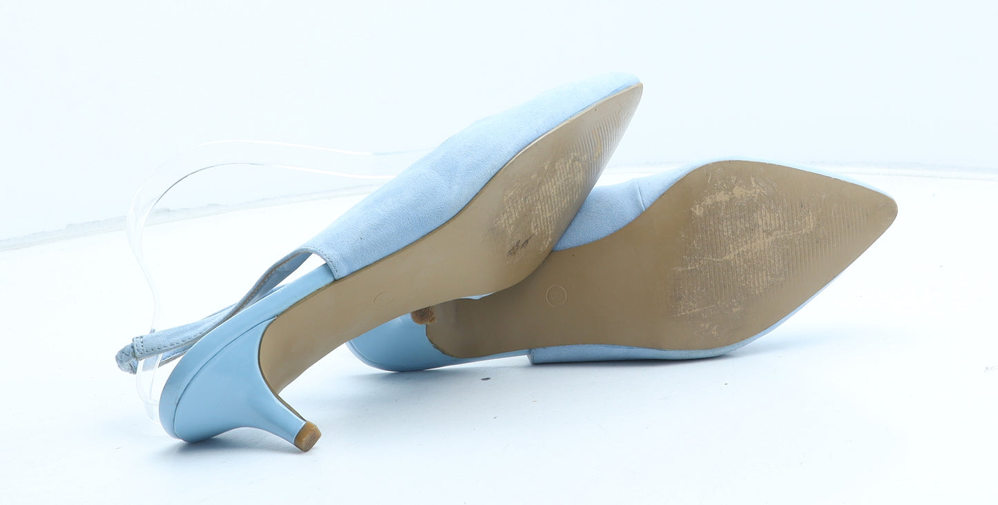 Peacocks Womens Blue Synthetic Slingback Heel UK