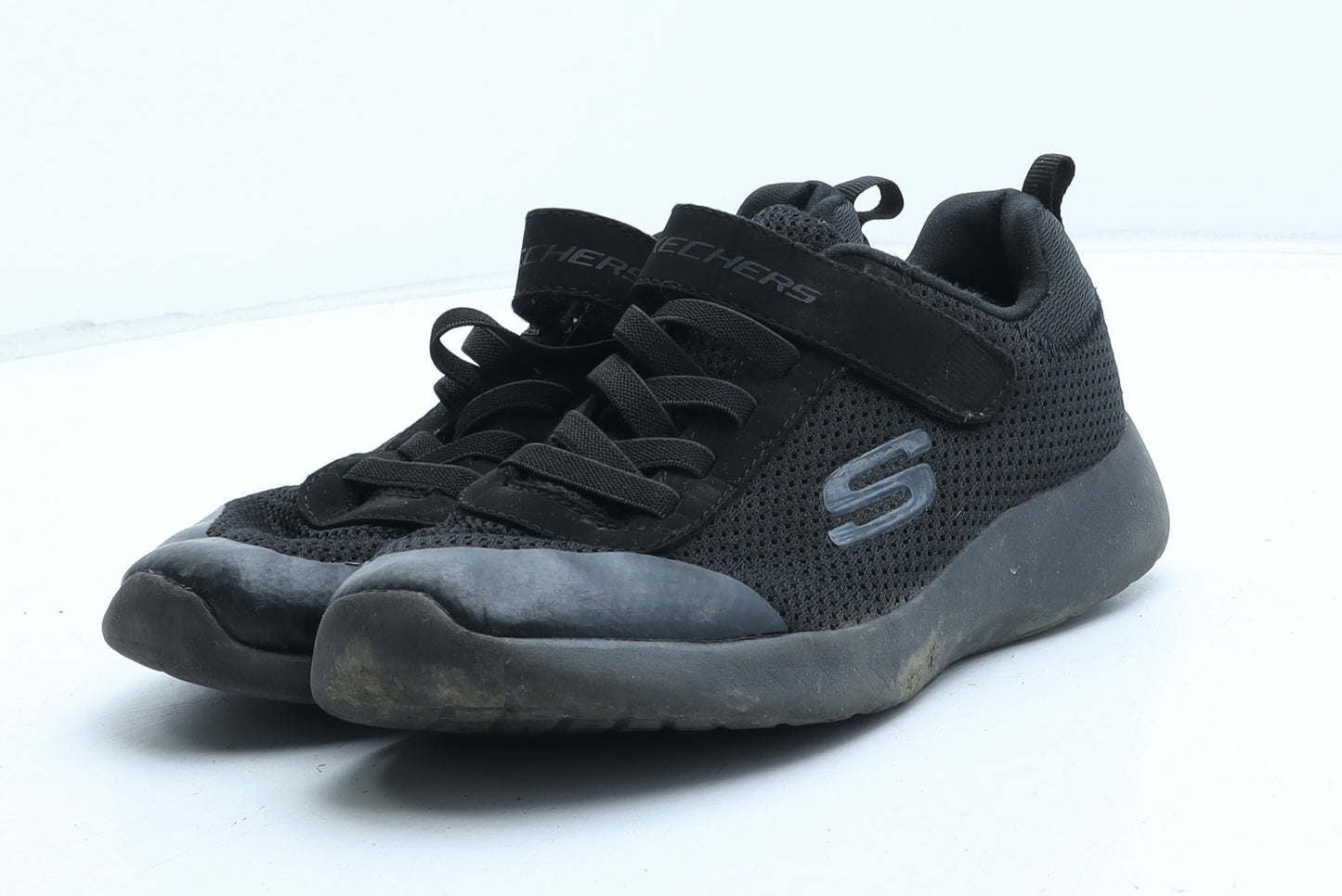 Skechers Boys Black Synthetic Trainer UK 3