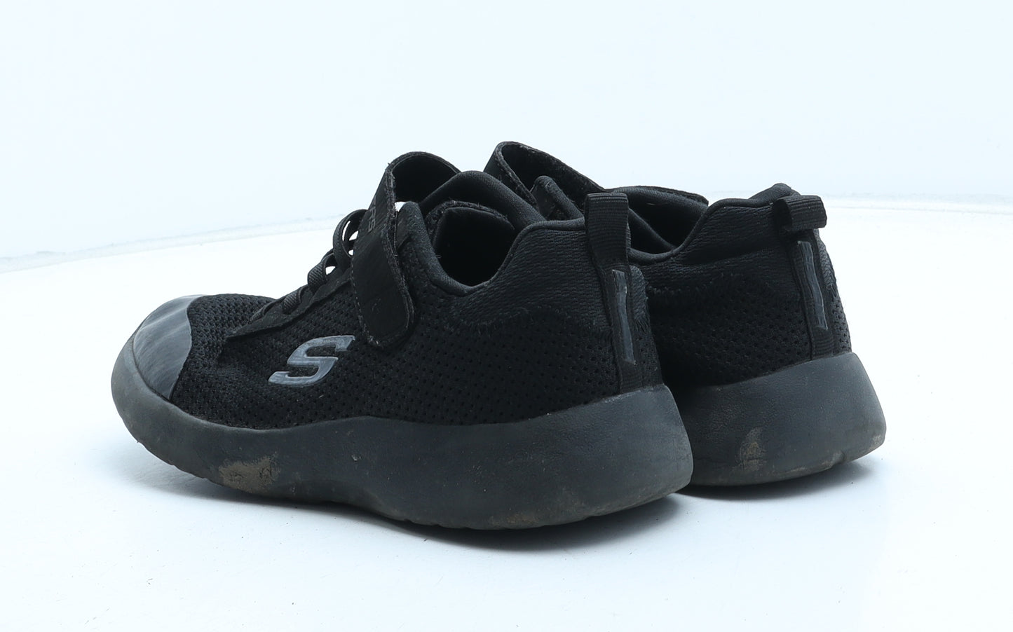 Skechers Boys Black Synthetic Trainer UK 3