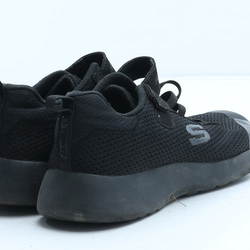 Skechers Boys Black Synthetic Trainer UK 3