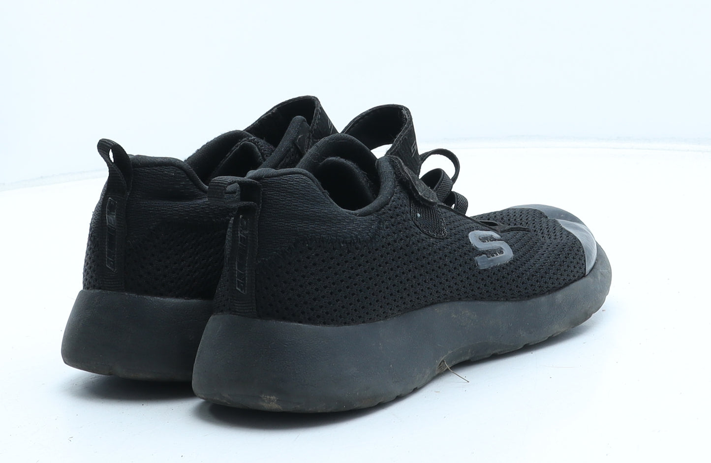 Skechers Boys Black Synthetic Trainer UK 3