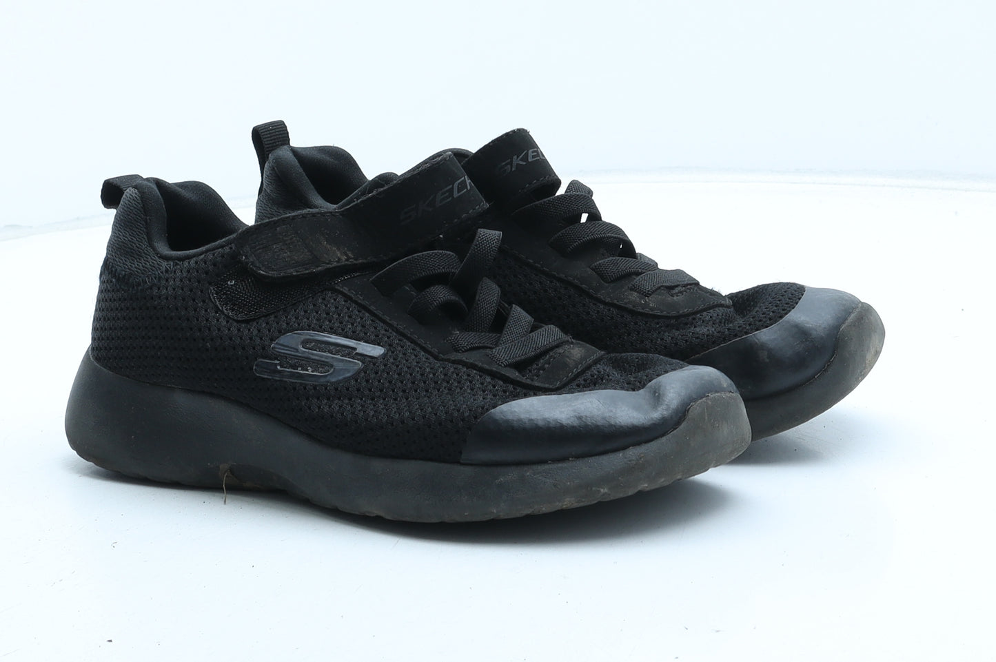 Skechers Boys Black Synthetic Trainer UK 3