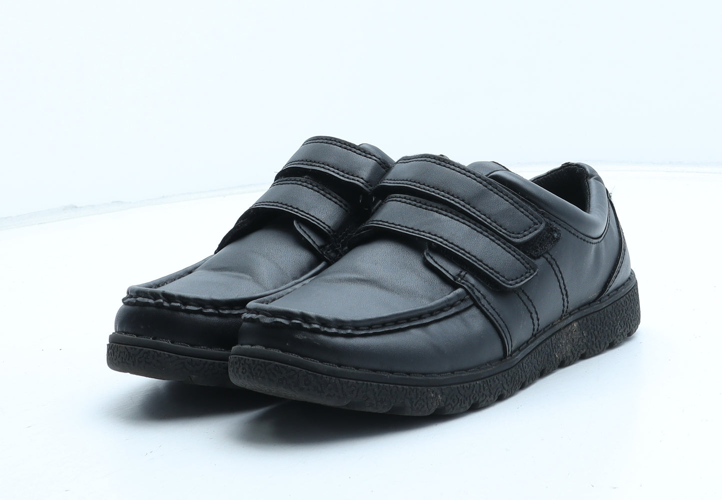 B.M.S Boys Black Synthetic Trainer Casual UK 2