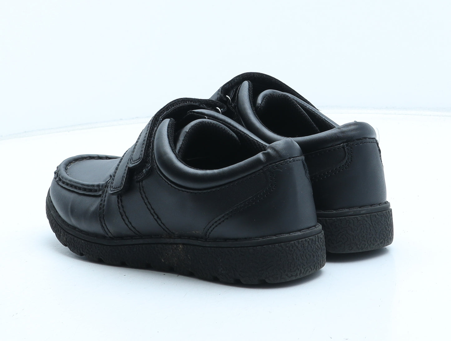 B.M.S Boys Black Synthetic Trainer Casual UK 2