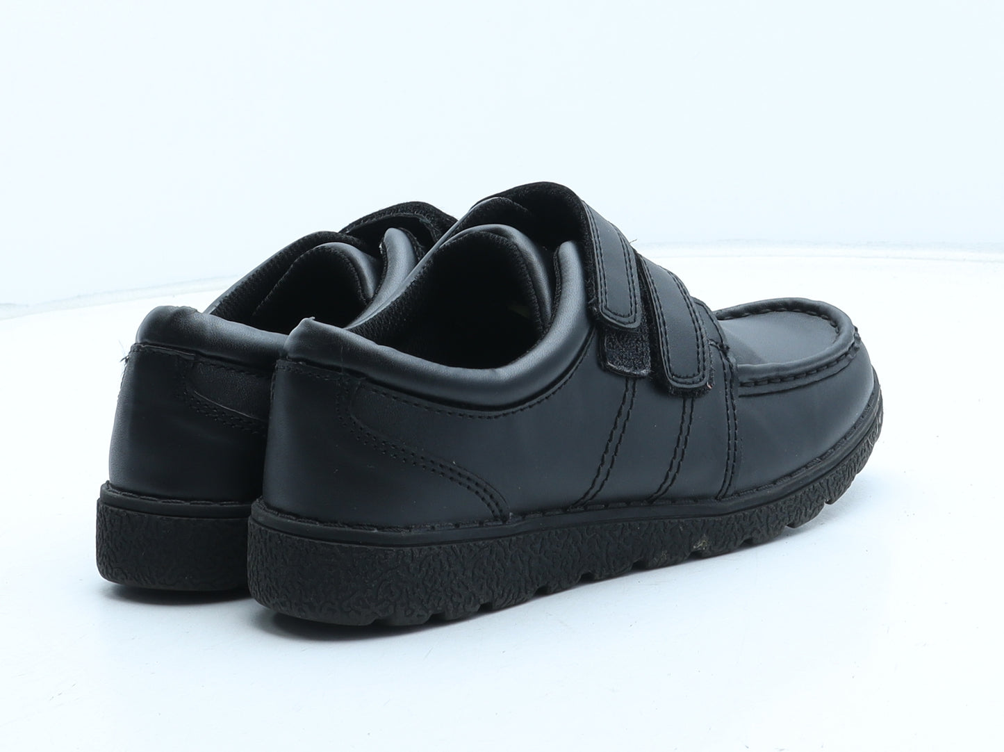 B.M.S Boys Black Synthetic Trainer Casual UK 2