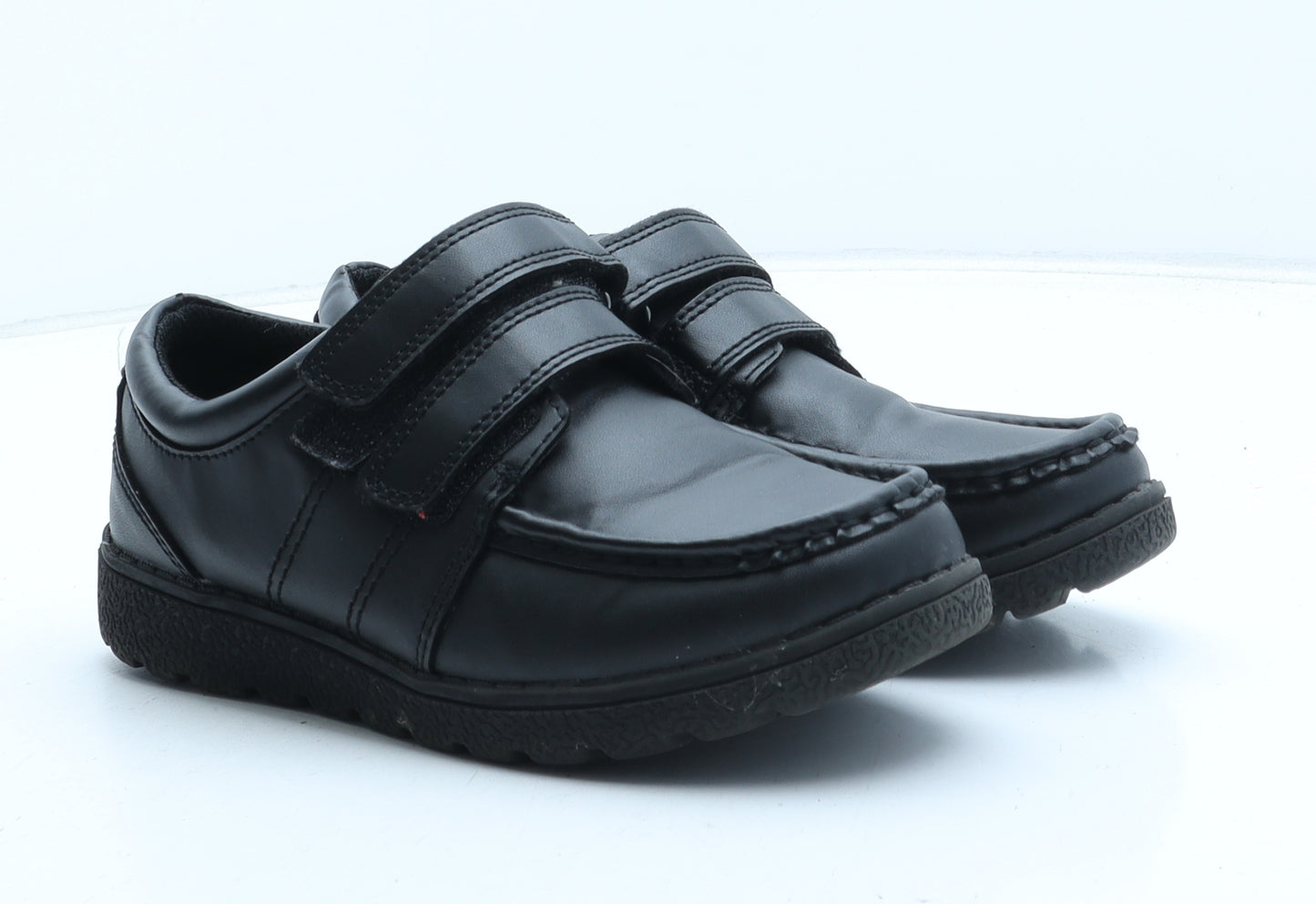 B.M.S Boys Black Synthetic Trainer Casual UK 2