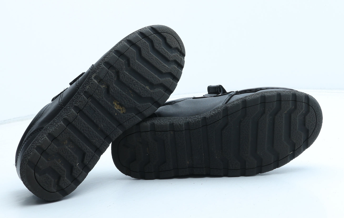 B.M.S Boys Black Synthetic Trainer Casual UK 2