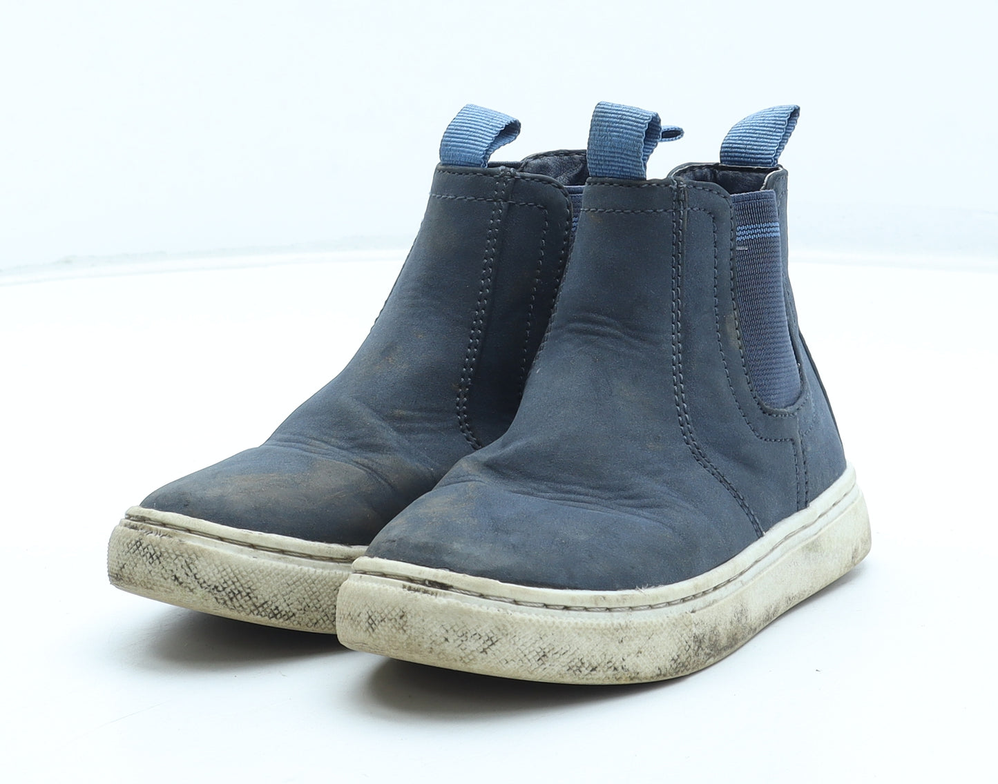 Marks and Spencer Boys Blue Polyurethane Chelsea Boot UK 9