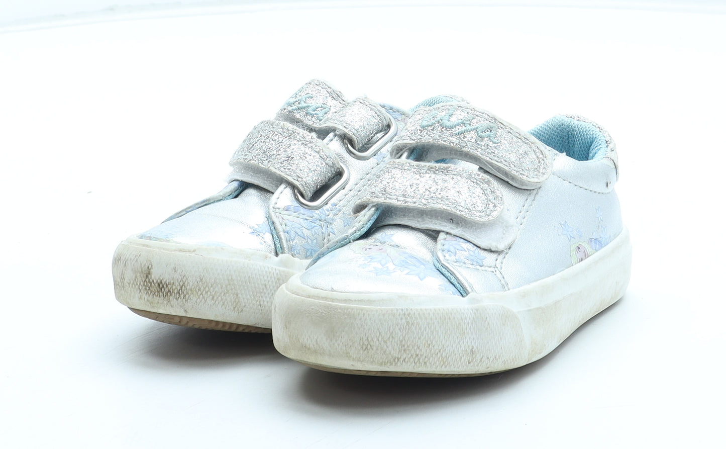 Disney Girls Blue Geometric Polyester Trainer UK 6 - Disney Frozen