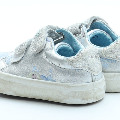 Disney Girls Blue Geometric Polyester Trainer UK 6 - Disney Frozen