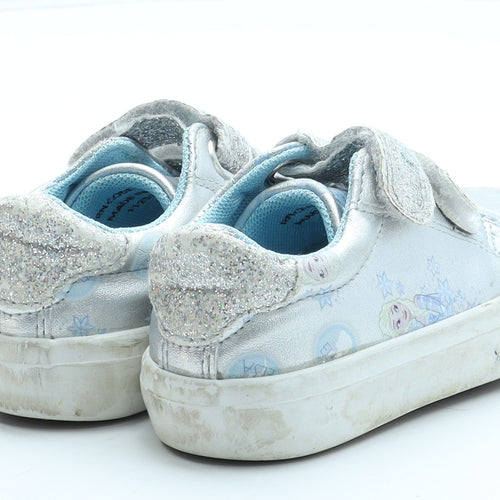 Disney Girls Blue Geometric Polyester Trainer UK 6 - Disney Frozen