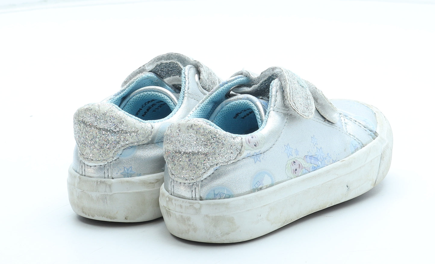 Disney Girls Blue Geometric Polyester Trainer UK 6 - Disney Frozen